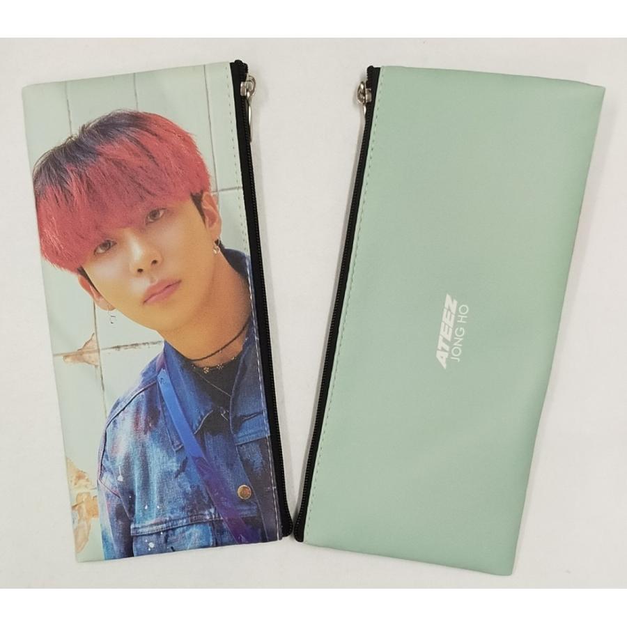 ジョンホ ATEEZ エイティーズ 柔らかい 合皮製 ペンケース ポーチ 小物 
