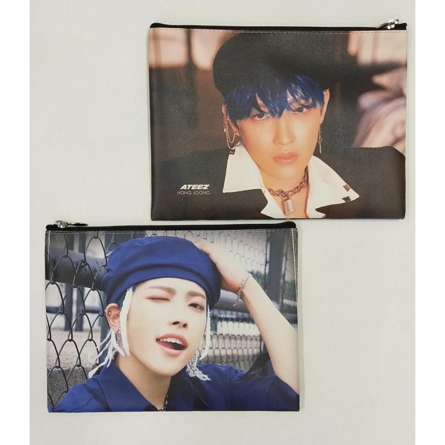 ホンジュン ATEEZ エイティーズ 柔らかい 合皮製 ポーチ 小物入れ 韓流