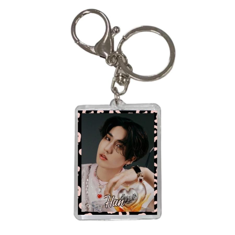 ハン StrayKids ストレイキッズ スキズ 両面 写真入り キーホルダー 韓