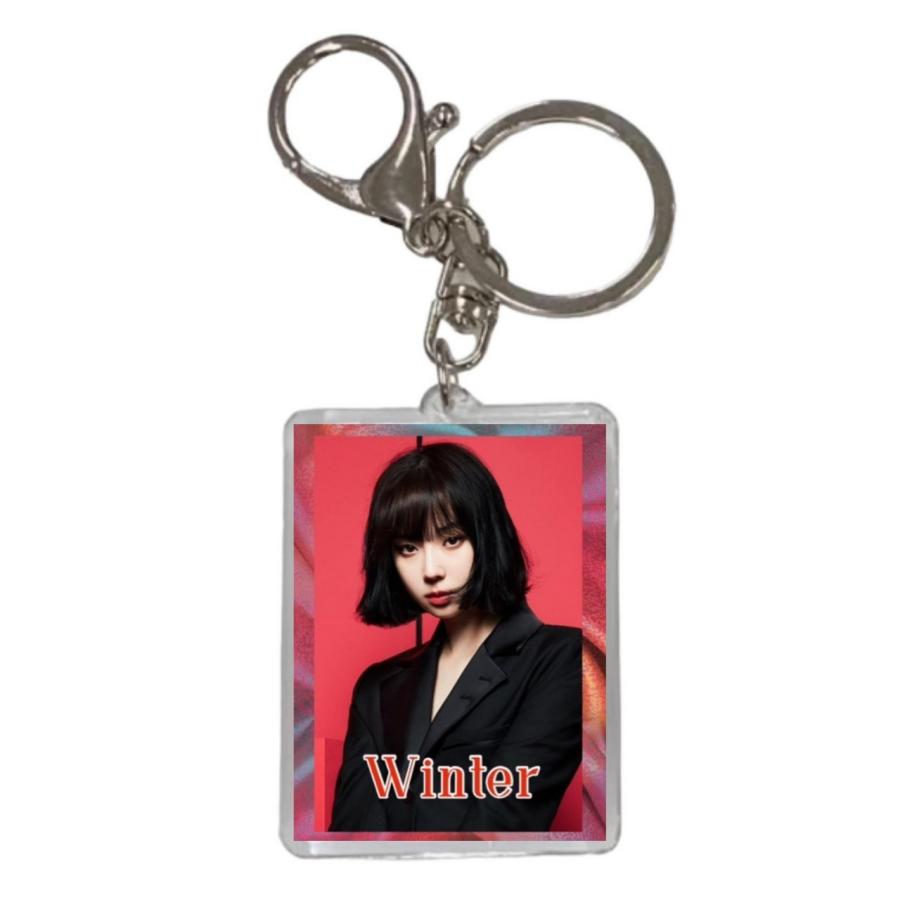 ウィンター aespa エスパ 両面 写真入り キーホルダー 韓流