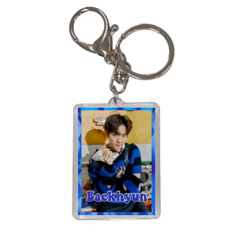 ベッキョン EXO エクソ 両面 写真入り キーホルダー 韓流 グッズ js195