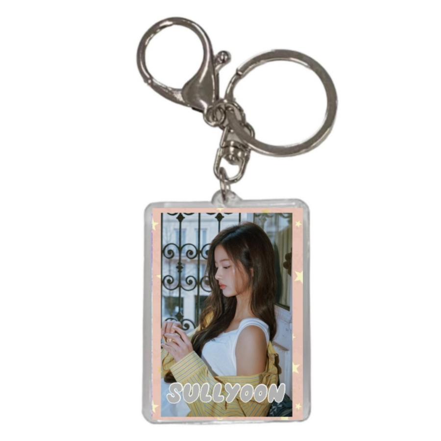 ソリュン NMIXX エンミックス 両面 写真入り キーホルダー 韓流 グッズ