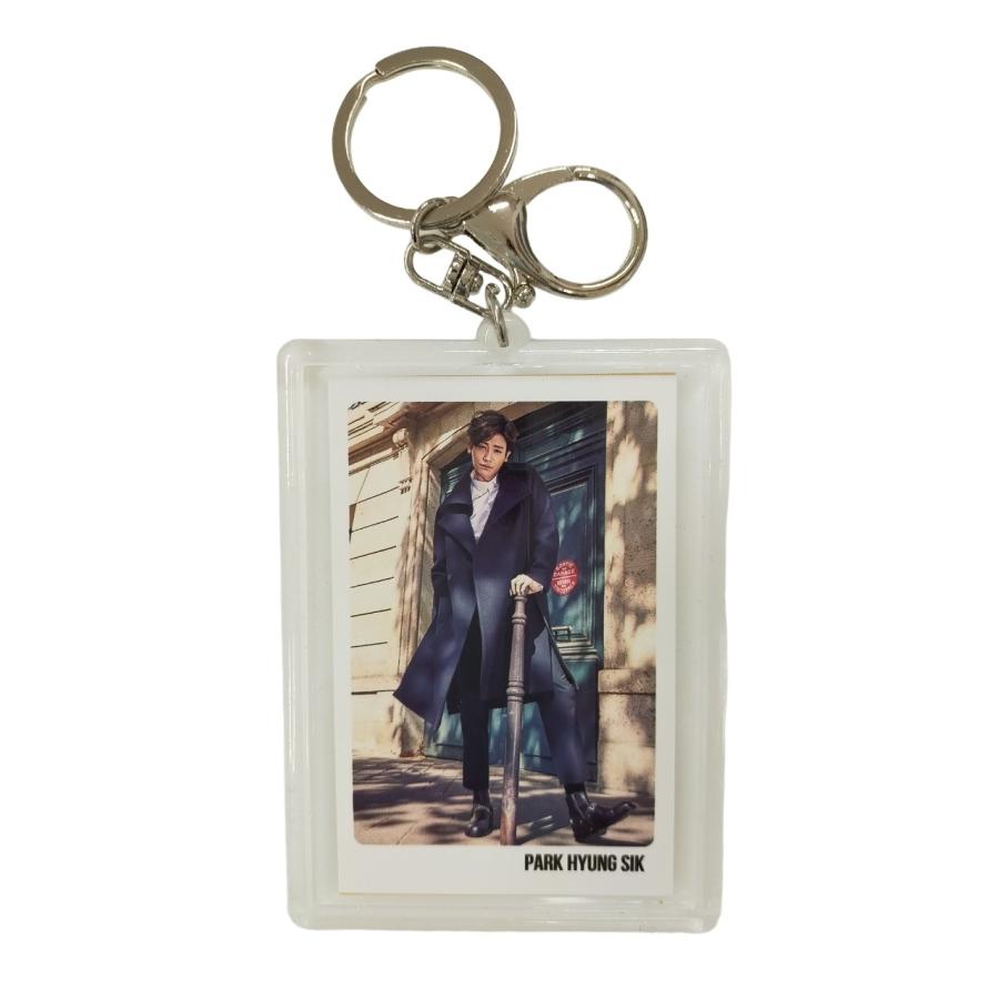 パクヒョンシク 両面 トレカ入り キーホルダー 韓流 グッズ jt006-4