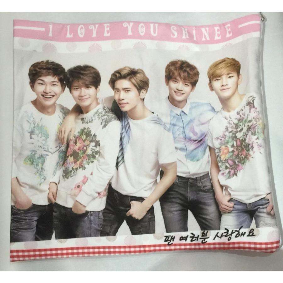 中綿無し】SHINee シャイニー クッション カバー 布製 両面 韓流 