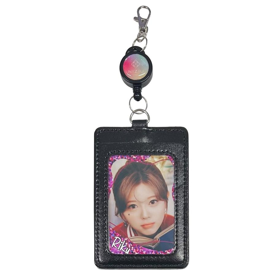 リク NiziU ニジュー 写真入り リール付き パスケース ICカードケース  