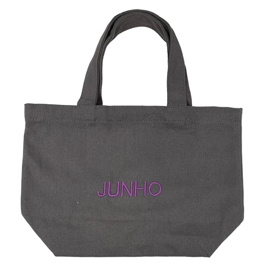 2PM ジュノ 刺しゅう入り ミニバッグ グレー 韓流 グッズ nme018-3