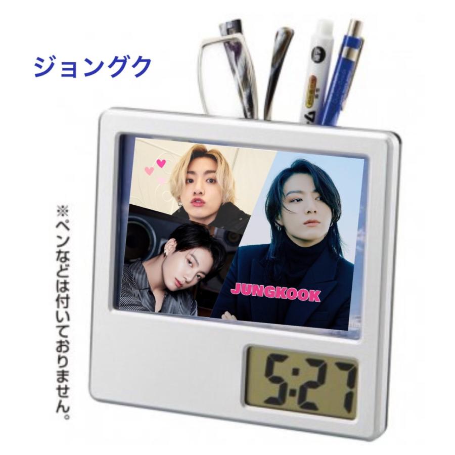 ジョングク Bts 防弾少年団 写真入り ペン立て付き 置き時計 時計 フォトフレーム 韓流 グッズ Ph001 1 Ph001 1 アンジーソウル 通販 Yahoo ショッピング
