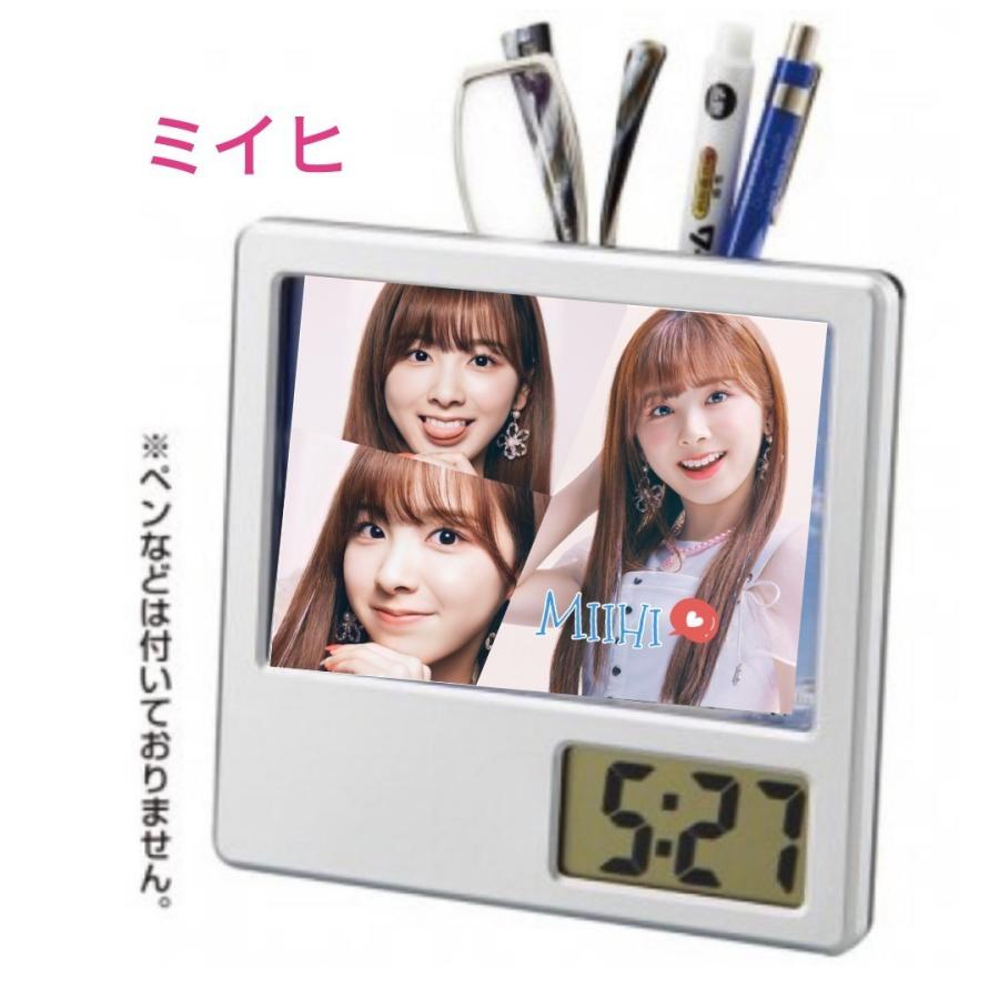 ミイヒ NiziU ニジュー 写真入り ペン立て付き 置き時計 時計 フォト