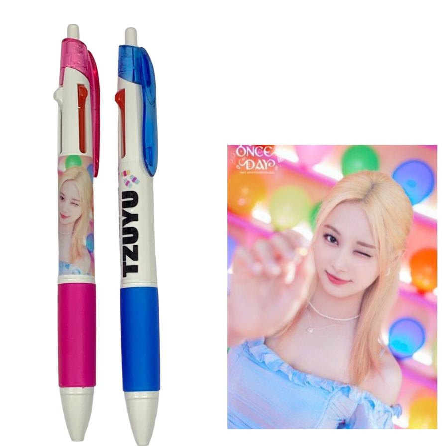 ツウィ TWICE トゥワイス トリプルペン 2本セット 黒 赤 ボールペン 