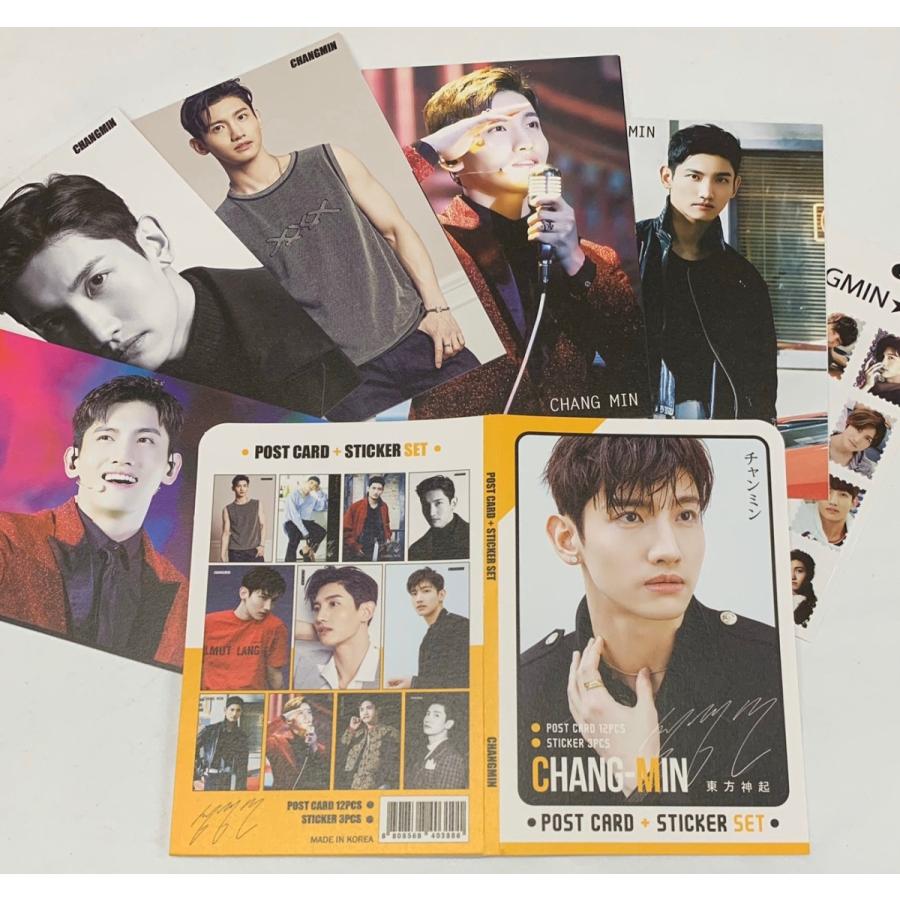 東方神起 TVXQ チャンミン ポストカード ステッカーセット シール 