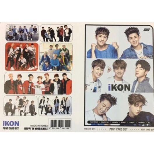 ポストカードセット iKON アイコン シール ステッカー ハガキ 韓流 