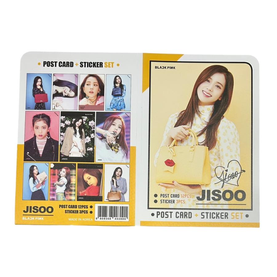 JISOO ジス BLACKPINK ブラックピンク ポストカード ステッカーセット