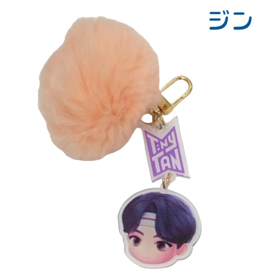 新作続 Jin ジン Bts 防弾少年団 キャラクター キーホルダー ファー付 チャーム 韓流 グッズ Ve001 4 Wantannas Go Id