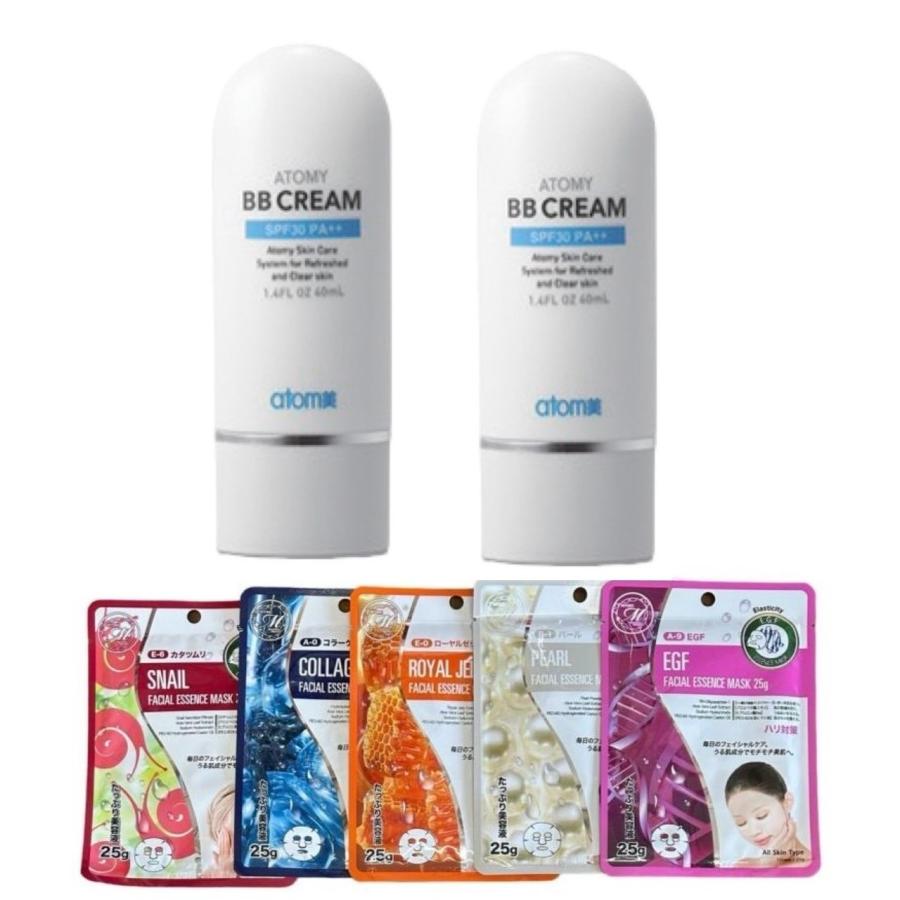 国内発送 2点セット アトミ BBクリーム 40ml マスクシート 国内発送 2点セット アトミ BBクリーム 40ml マスクシート