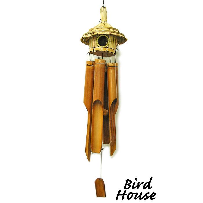 バンブー 風鈴 ウィンドチャイム 竹ベル40cm 鳥小屋 おしゃれな 
