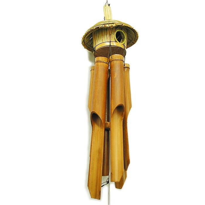 バンブー 風鈴 ウィンドチャイム 竹ベル40cm 鳥小屋 おしゃれな