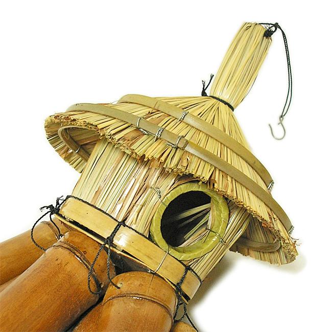 現品限り・小鳥付き】バンブー 風鈴 ウィンドチャイム 竹ベル40cm