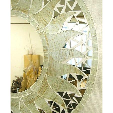 壁掛け 鏡 丸型 モザイクミラー モザイクガラス 直径40cm オフ 壁掛け 鏡 丸型 モザイクミラー モザイクガラス 直径40cm オフ