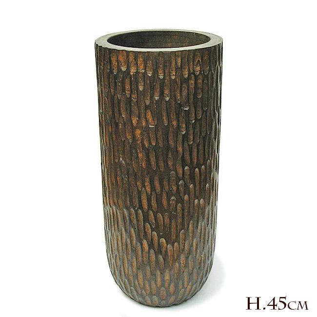 アジアン エスニック 陶器製 花柄 壺型 傘立て アンブレラスタンド