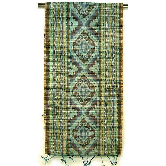 イカットのすだれ 簾 ワイド 水色 青 黒 43ｘ140ｃｍ アジアン雑貨 バリ雑貨 タイ エスニック おしゃれなすだれ Ikt1503c アジアン雑貨アンカサ 通販 Yahoo ショッピング