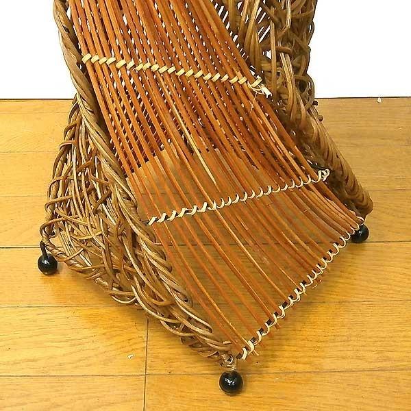 ラタン アタ ツイスト ランプ ブラウン 茶 H.100cm アジアン バリ タイ 雑貨 インテリア 籐 照明 スタンド フロアー エスニック_4