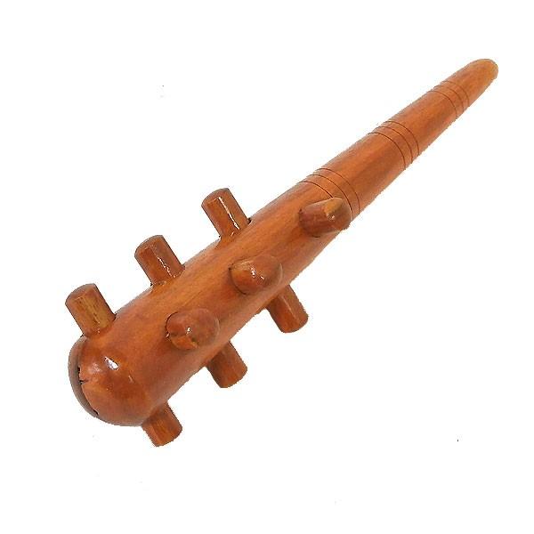 ツボ押し マッサージ いぼ付き 棒 グリップ 木製 約18cm タイ