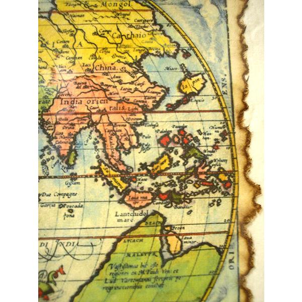 大航海時代の古い地図 海図 星座 プリント 地球編 [50cmx40cm] 現品