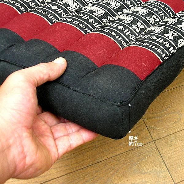 タイ座布団 三角枕 タイ 三角 クッション 枕 5段 マット3枚(象柄/花柄/座椅