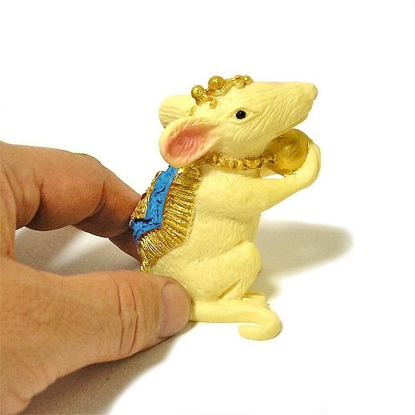 ガネーシャのねずみ 単品 水色 [H.約7.5cm] アジアン おしゃれな置物