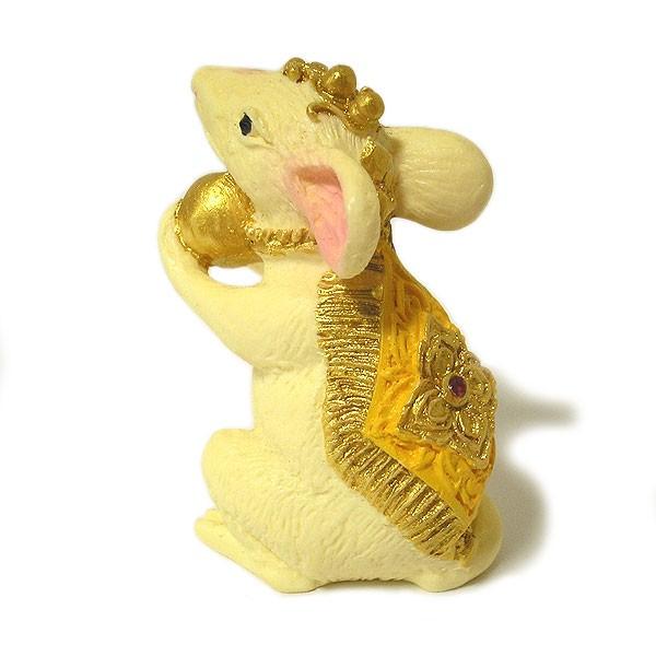 ガネーシャのねずみ 単品 イエロー [H.約7.5cm] アジアン おしゃれな