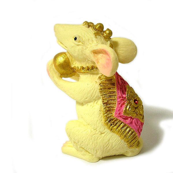 ガネーシャのねずみ 単品 薄ピンク [H.約7.5cm] アジアン おしゃれな