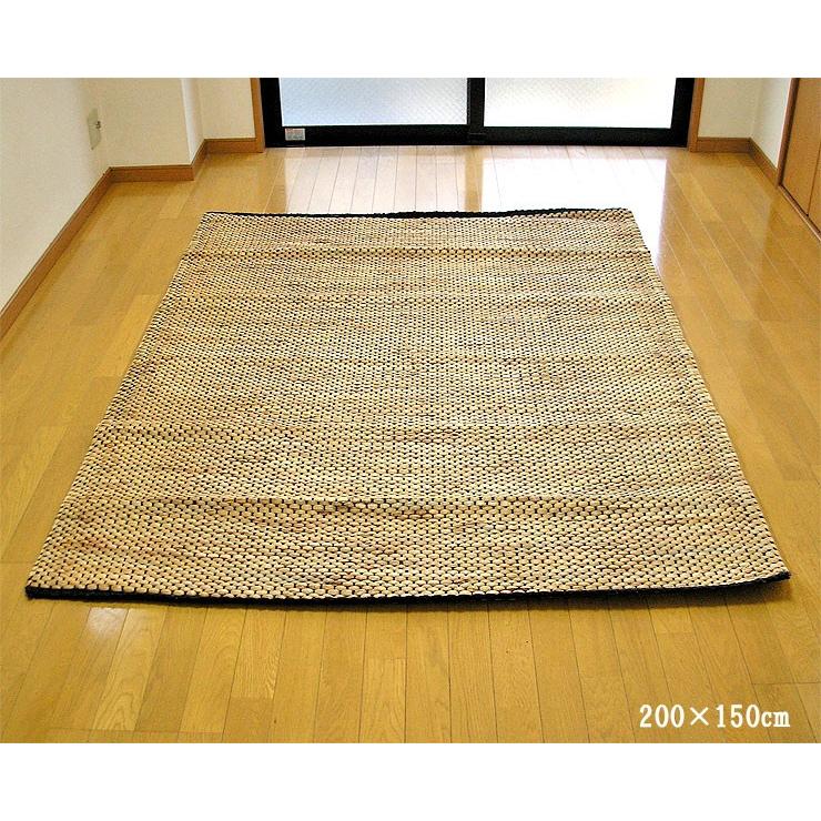 ウォーターヒヤシンスのラグマット約200cmx150cm アジアン雑貨