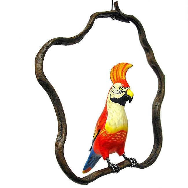 南国のカラフルバード吊り下げ 木の枠 鳥体長約25 26ｃｍ アジアン雑貨 バリ雑貨 おしゃれな 小鳥の アジアン インテリア Wbdb アジアン雑貨アンカサ 通販 Yahoo ショッピング