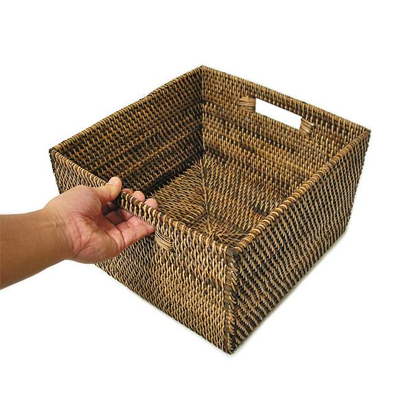 ラタンの収納バスケット 正方形 Sサイズ [33x33x20.5cm ラタンの収納バスケット 正方形 Sサイズ [33x33x20.5cm