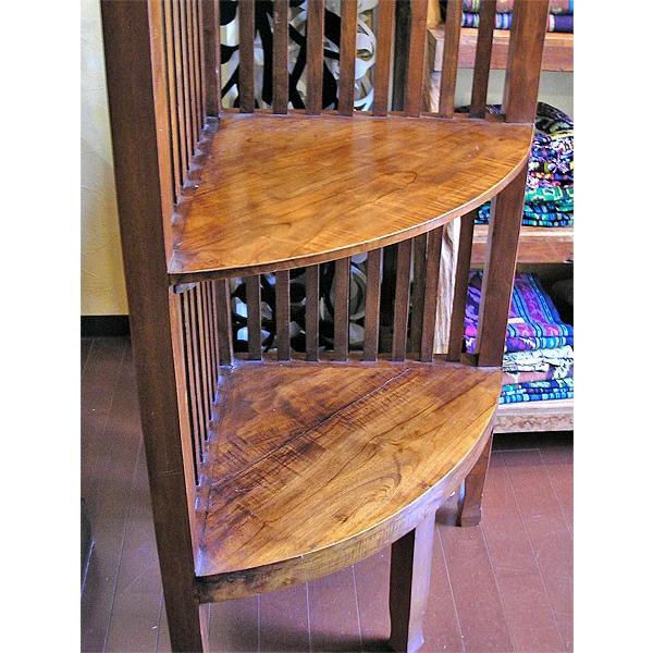 愛品倶楽部柏店】アジアン家具 4段コーナーラック