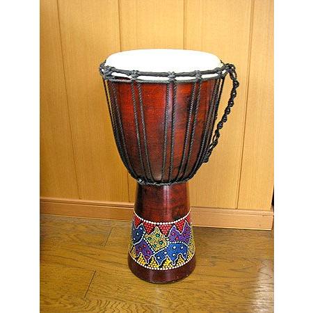 ジャンベ　太鼓　ドットペイント　M　H.50cm アジアン雑貨　バリ雑貨　アジアの楽器　｜angkasa