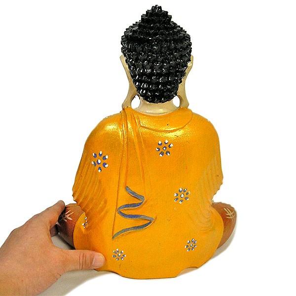 木彫りの仏陀 坐像 A [H.32cm] アジアン雑貨 バリ雑貨 おしゃれな 癒し