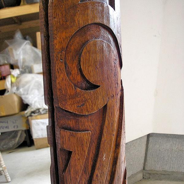 木彫りのミラー姿見 鏡 手彫りバリ タイ アジア