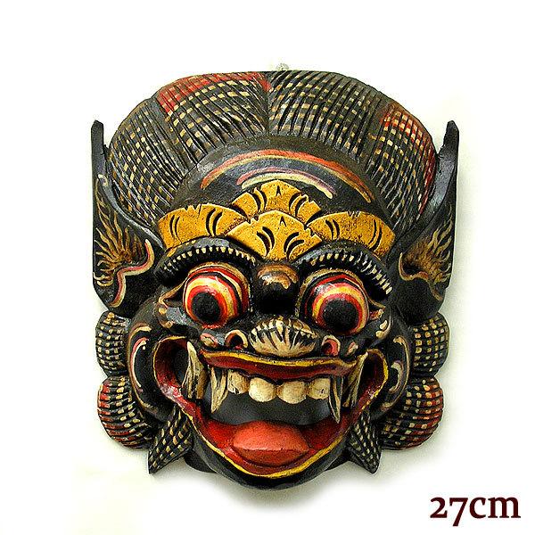 木彫りのお面 マスク 『バロン』 壁掛 [縦約27cm] おしゃれな 壁掛け