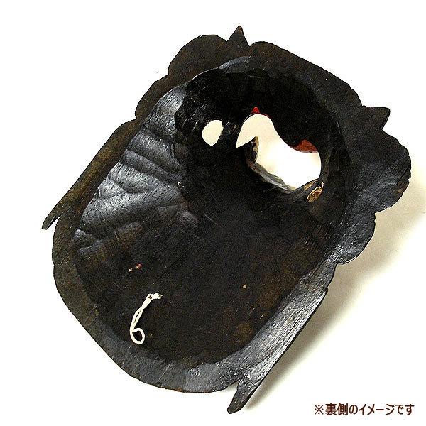 木彫りのお面 マスク 『バロン』 壁掛 [縦約27cm] おしゃれな 壁掛け