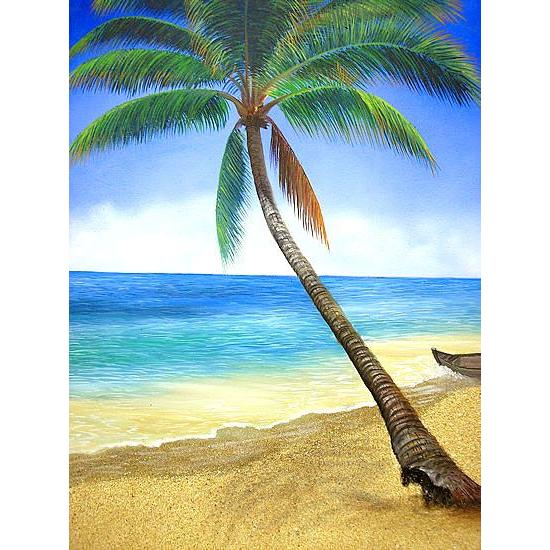 楽天 アジアン バリ雑貨 バリアート絵画 特大 縦 M Santo 椰子の木とseaside F 額縦約99cmｘ横79cm 激安ブランド Zoetalentsolutions Com