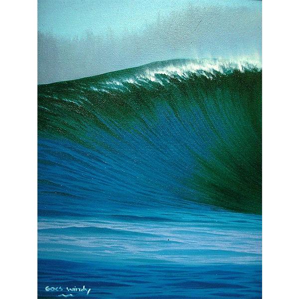 G.windy 油絵 波 バリアート絵画 LL 横 『Big Wave』 Windy Special Order作品