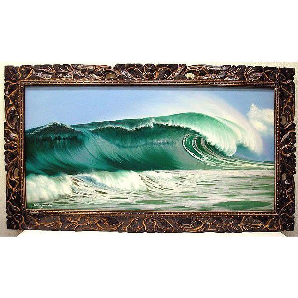 バリアート絵画 LL 横 『Big Wave』 Windy Special Order作品 [額横約