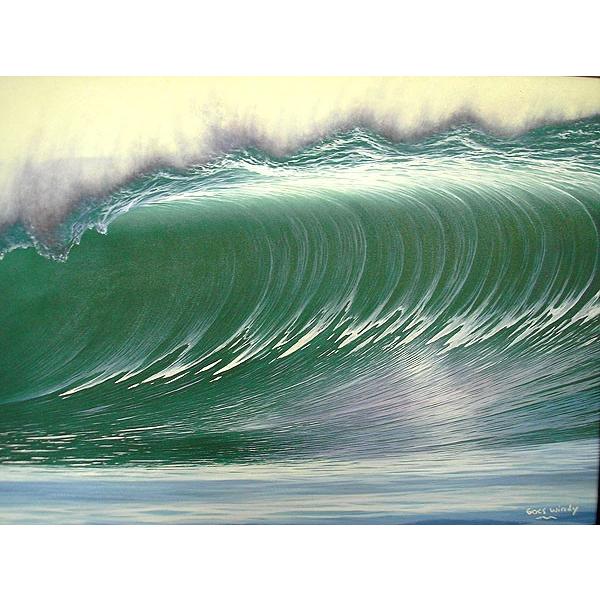 バリアート絵画 特大 横 『Big Wave』 Windy Special Order作品 [額横
