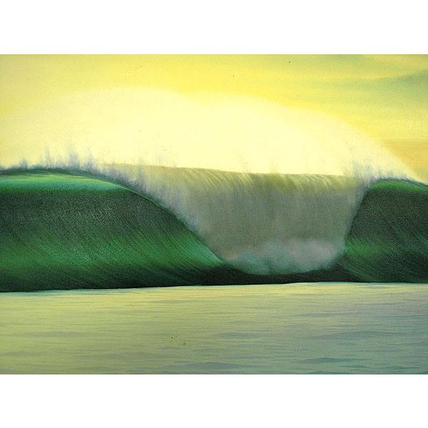 バリアート絵画　特大　横　『Big Wave in Sunset』　Windy　Special Order作品　[額横約134cmｘ縦63cm] エスニック アジアン インテリア アジアン雑貨｜angkasa｜02