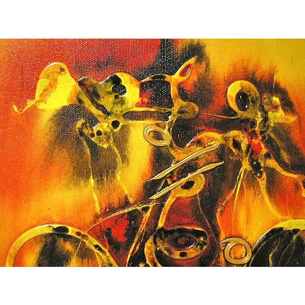 バリアート絵画 M 縦 抽象画 [40x30cm] おしゃれな アジアン