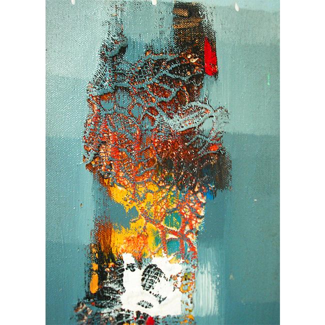 バリ アート 抽象 バリ絵画 I Gede Padma レゴンダンス 肉筆 油彩 抽象