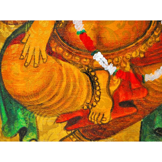 バリアート 大 縦60cm 『踊るガネーシャ神』60x50cm おしゃれな 壁掛け