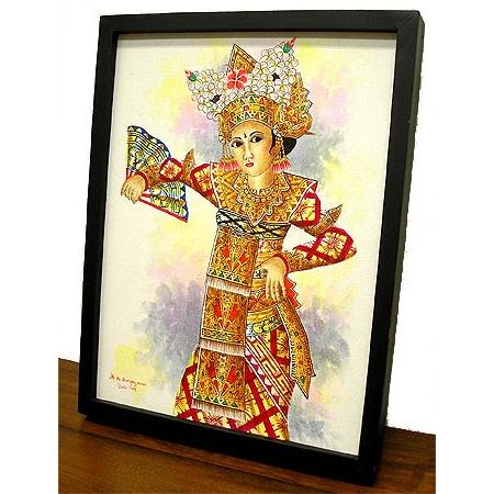 アウトレット バリアート絵画M縦『レゴンダンス』A 黒 箱型額縁