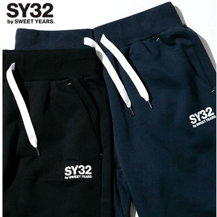 SY32 by SWEET YEARS 13066（TNS1719) BASIC SWEAT SHORT PANTS ロゴ スウェットショート パンツ color:BLACK(ブラック) GREY(グレー) NAVY(ネイビー)｜angland｜06